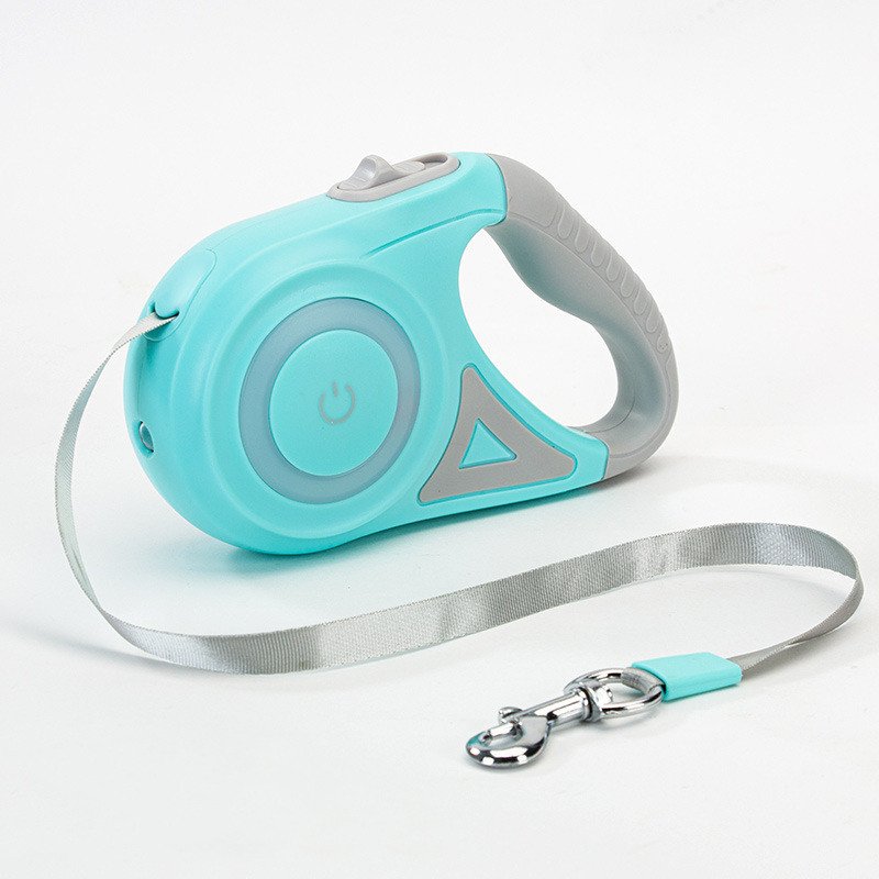 green leash Green retractable dog leash handle with lead, no collar
